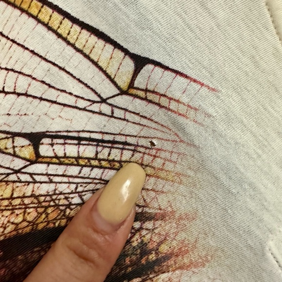 Alexander McQueen White T-shirts with Dragonfly Wings Size S - Picture 10 of 10